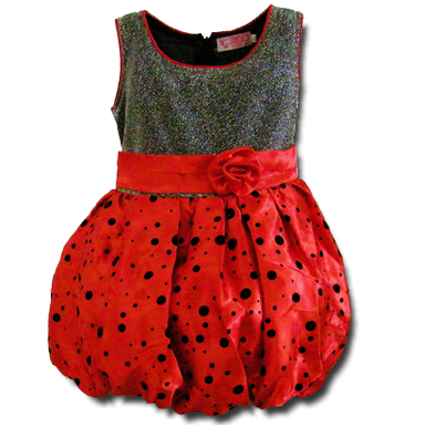 Βρεφικό παιδικό φόρεμα ballon κόκκινο ασημί