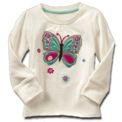 Βρεφικό παιδικό μπλουζάκι λευκό πεταλούδα