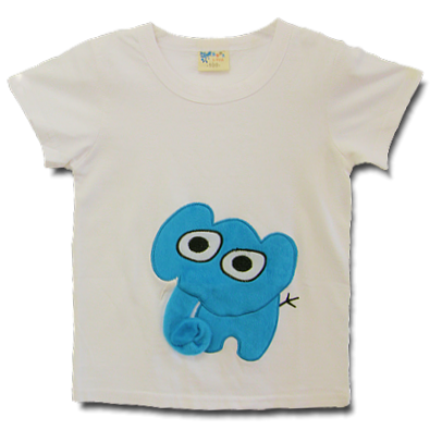 Βρεφικό παιδικό λευκό μπλουζάκι Ελεφαντάκι