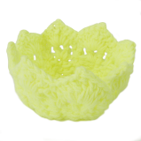 Βρεφική πλεκτή κορώνα κίτρινη φωσφοριζέ