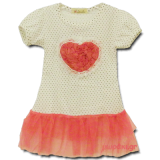 Βρεφικό παιδικό μπλουζοφόρεμα καρδούλα