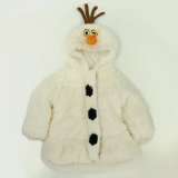 Μπουφάν γούνινο λευκό χιονάνθρωπος Olaf με κουκούλα.