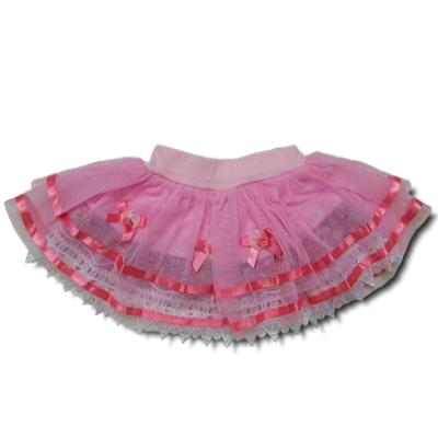 Βρεφική παιδική φούστα ροζ με δαντέλα