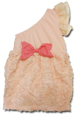 Βρεφικό παιδικό φόρεμα τριαντάφυλλα ροζ